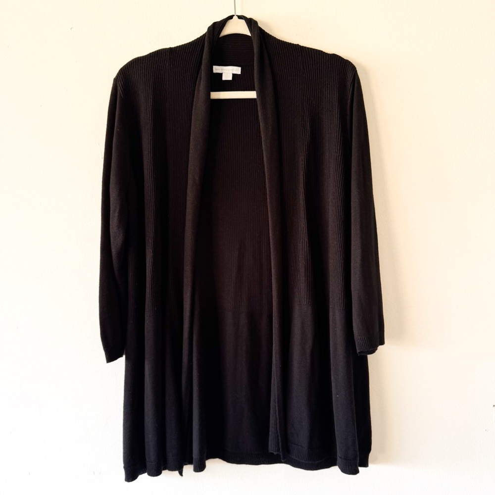 New York & Company Black Open Front Cardigan Size XL